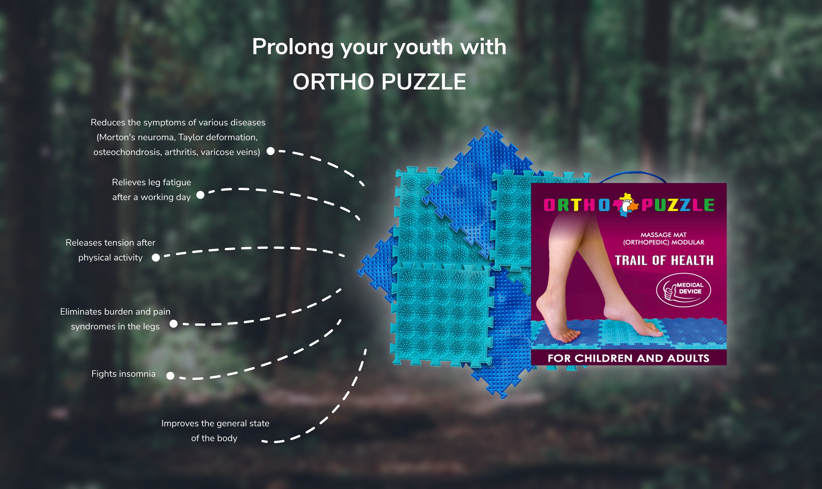  Massage Sensory Mat Module Game Mat for Kids and Adult